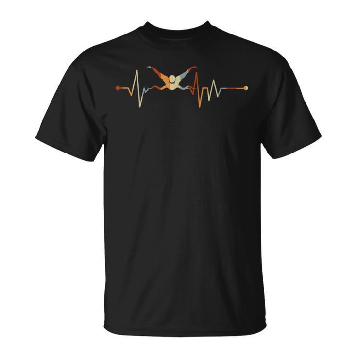 Heartbeat Swimming – Idea For Swimmers T-Shirt