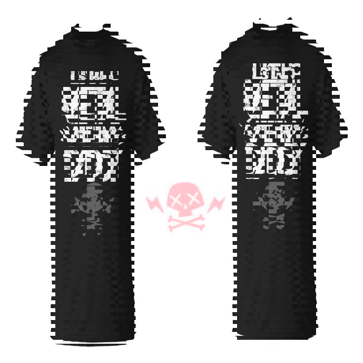 Heavy Metal Música Papá Papá Niños Rock Camiseta unisex