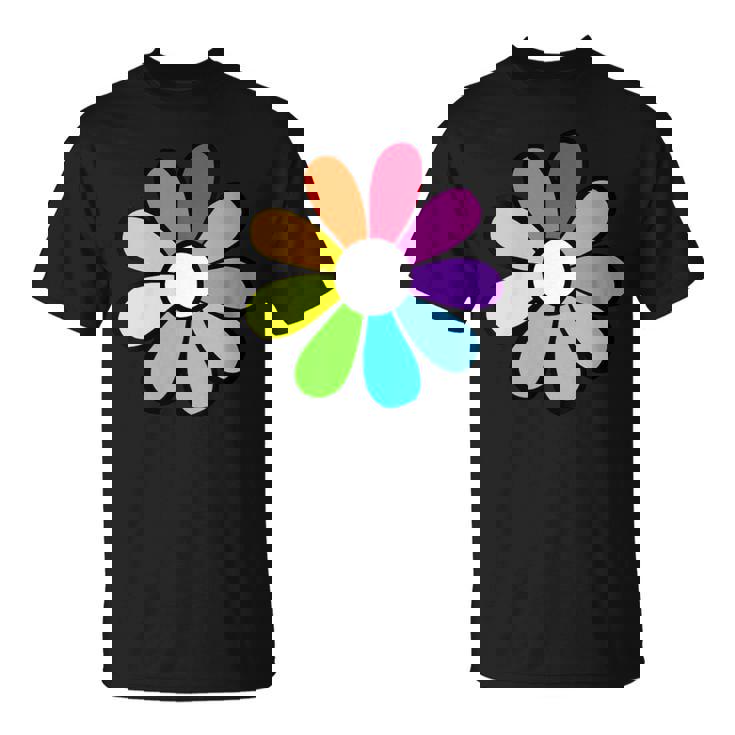 Hippie 70S 80S Retro Funky Flower Hippie Love Flower Cuello Camiseta unisex