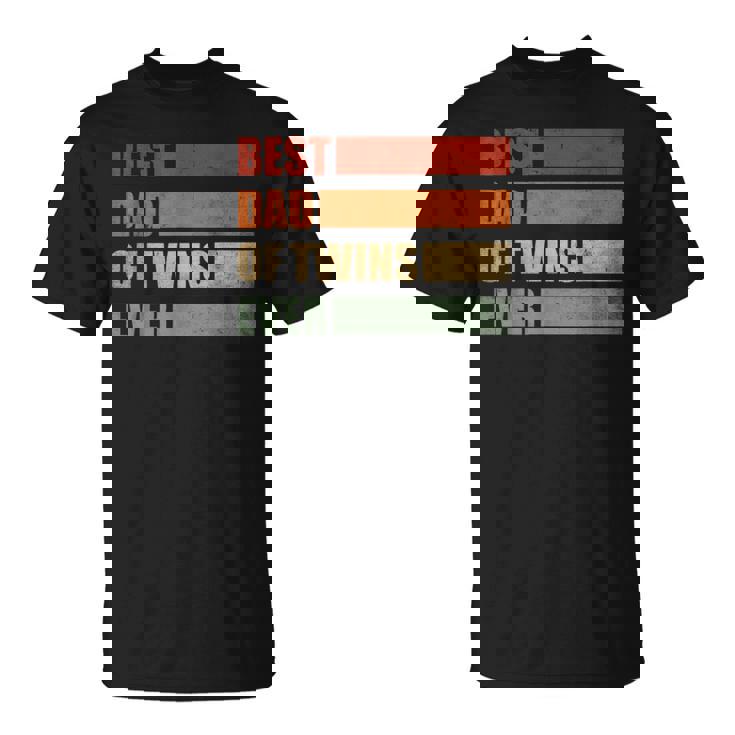 Hombre Padre De Gemelos Retro Papá Gemelo Papá De Mellizos Camiseta unisex