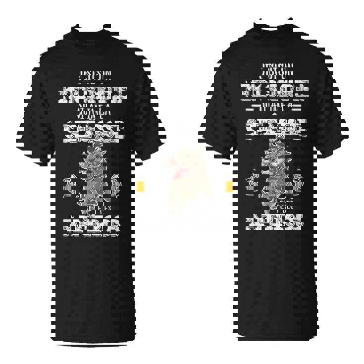 Homme Humour Chasseur Sanglier J'aime La Chasse Et L'apéro T-Shirt