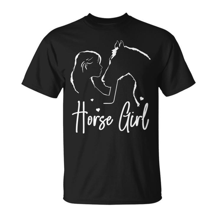 Horse & Rider Horse Girl Riding Girls Women's S T-Shirt