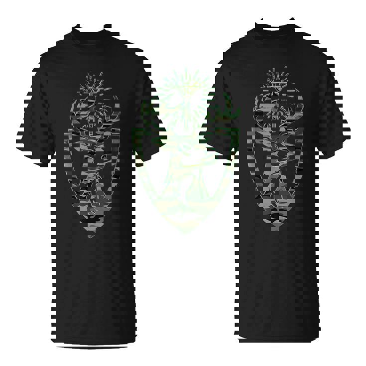 Hubert Hubertus Patron De Saint Des Chasseurs De Cerf Camo Homme T-Shirt