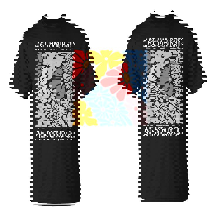 Human Rights Democrat Equality Right Floral Equality T-Shirt