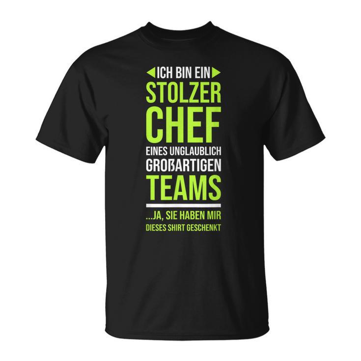 Ich Bin Stolzer Chef Boss Chef T-Shirt