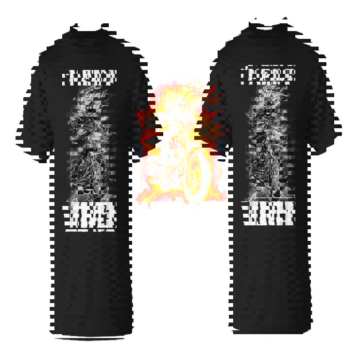 I'm Afraid Of Cringe Skeleton Camiseta unisex