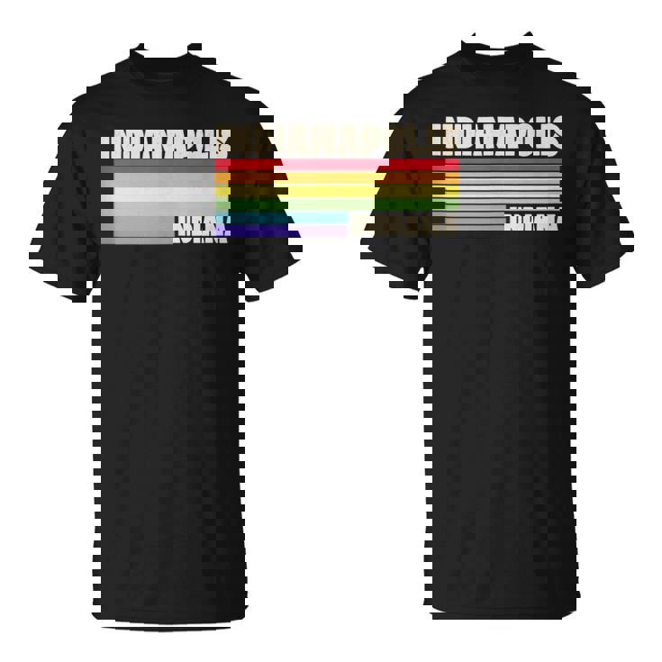 Indianapolis Indiana Pride Rainbow Flag Gay Pride Queer Tank Top T-Shirt