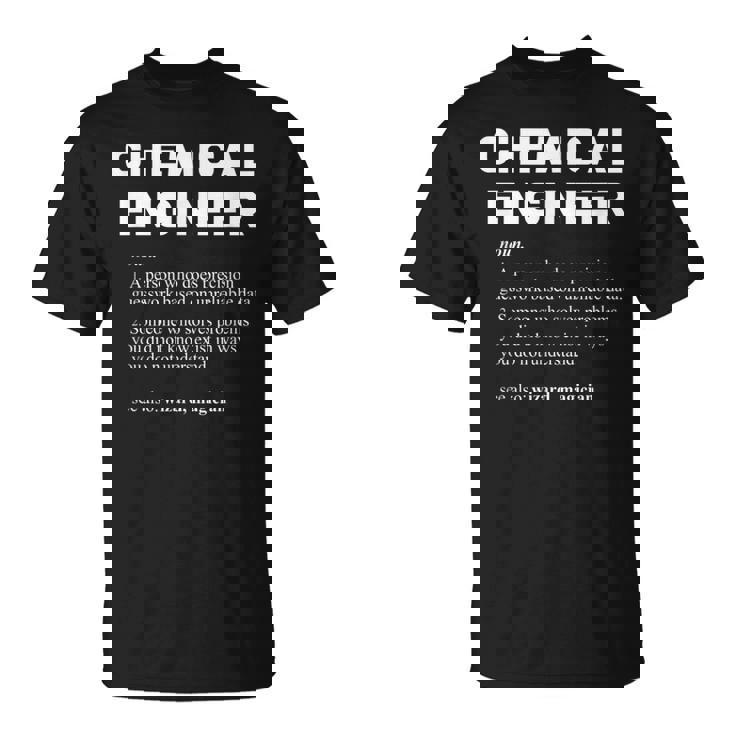 Ingeniero Químico Divertida Definición De Diccionario Camiseta unisex