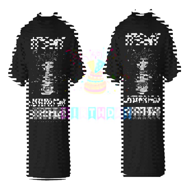 It's My Mother's In Law Birthday Family Matching Confetti T-Shirt