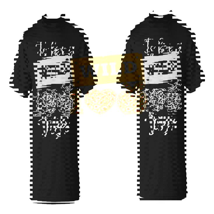 It's Been A Wild 100 Days Happy 100Th Day Of School Leopard T-Shirt