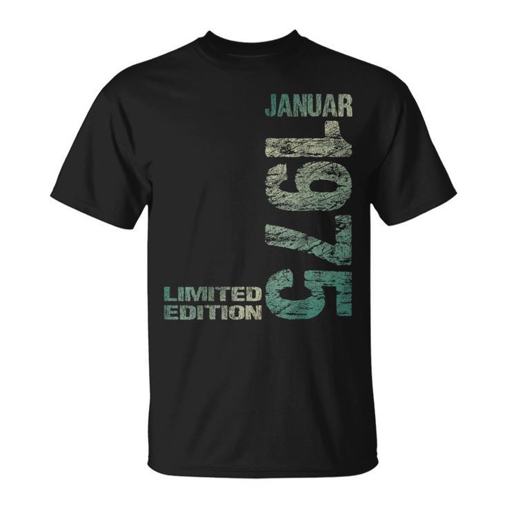 January 1975 Man Woman 50Th Birthday Limited Edition T-Shirt