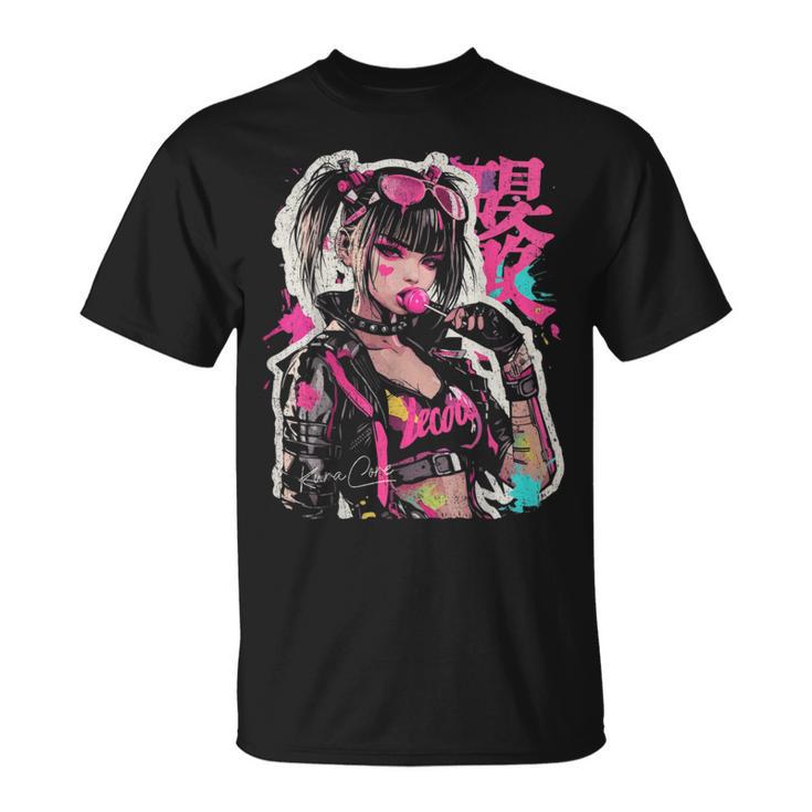 Japón Streetwear Cyberpunk Y2k Techwear Retro Manga Anime Camiseta unisex