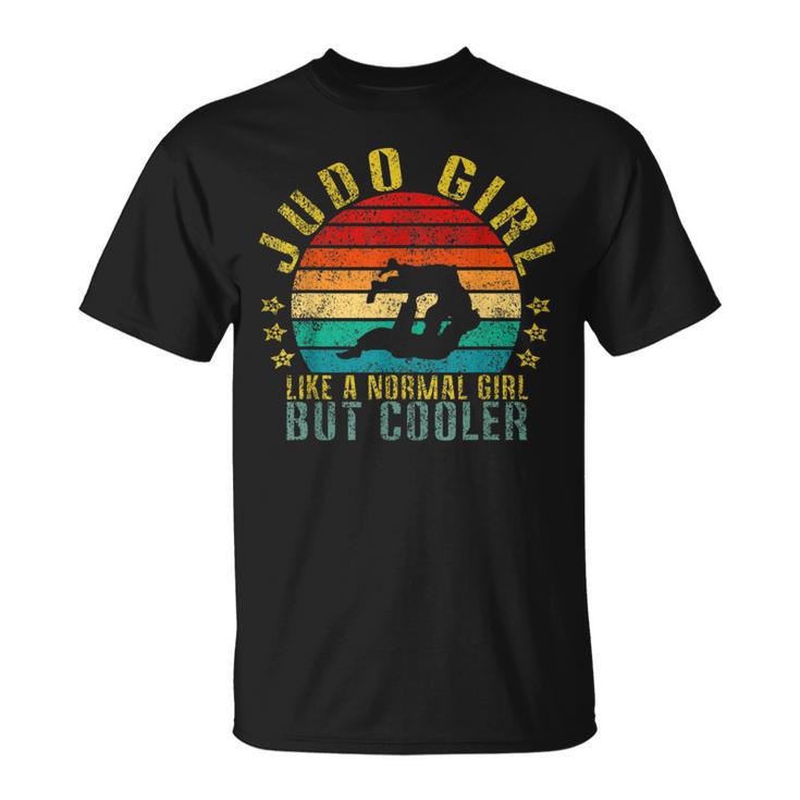 Judo Girl Like A Normal Girl But Cool Retro T-Shirt