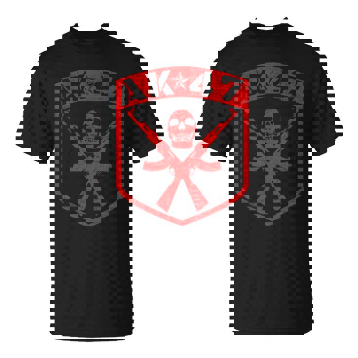 Kalashnikov Skull Ak-47 Pistola De Rifle De Asalto Camiseta unisex