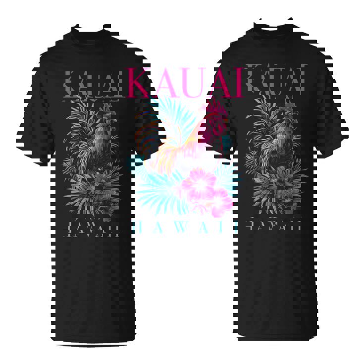 Kauai Hawaii Chicken Hawaii Hawaii Hibiscus Flowers Vintage T-Shirt