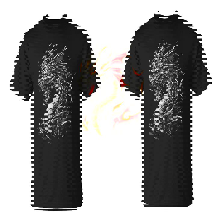 Knucker Dragon Motif Obra De Arte Mítica Knucker Dragon Camiseta unisex