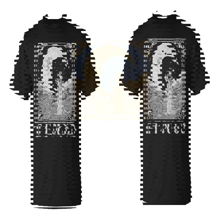 La Carta Del Tarot Luna La Luna Cartas Del Tarot Amantes Del Tarot Camiseta unisex