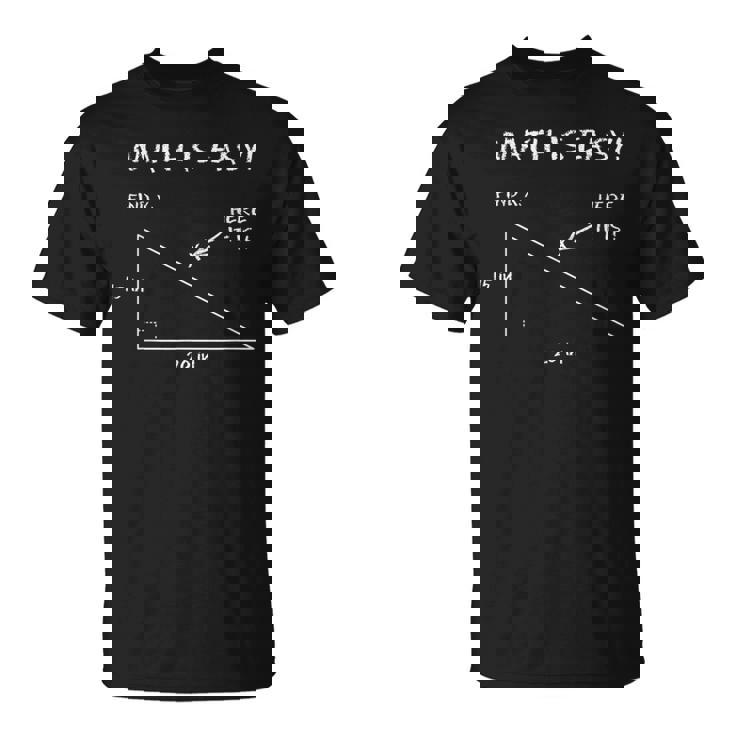 La Matemáticas Es Fácil Hallar X Aquí Es Camiseta unisex