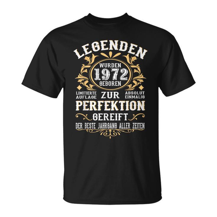 Legends 1972 Born intage 1972 Birthday T-Shirt