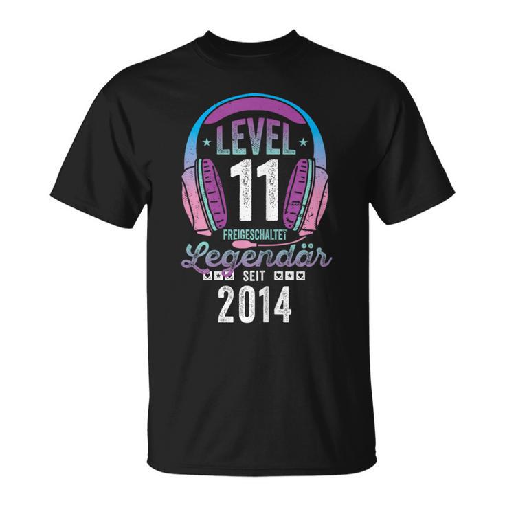 Level 11 Jahre Mädchen Geburtstag Gamer Girl Zockerin 2014 T-Shirt