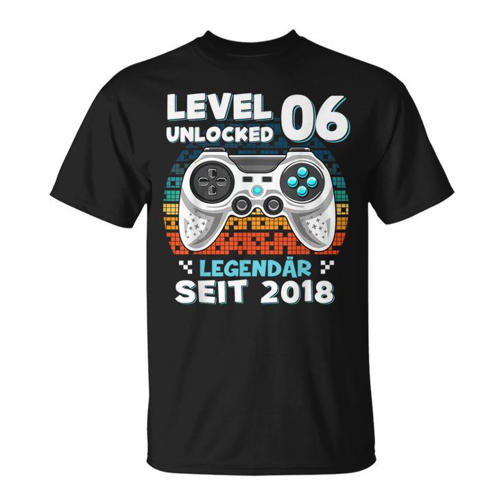 Level 6 Years Birthday Young Gamer 2018 Birthday T-Shirt