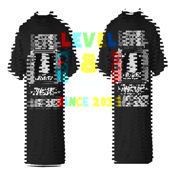 Level 8 Freigeschaltet Fantastisch Seit Dem 8 Geburtstagon Gaming 2017 T-Shirt