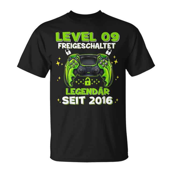 Level 9 Years Birthday Young Gamer 2016 Birthday T-Shirt