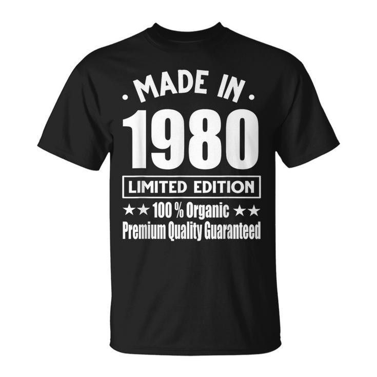 Limited Edition 1980 Birthday 1980 Geboren Jahrgang 1980 T-Shirt