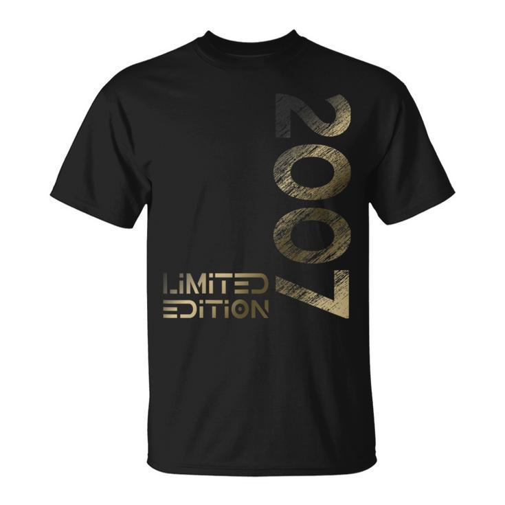 Limited Edition Jahrgang 2007 Junge Mädchen 18 Geburtstag T-Shirt