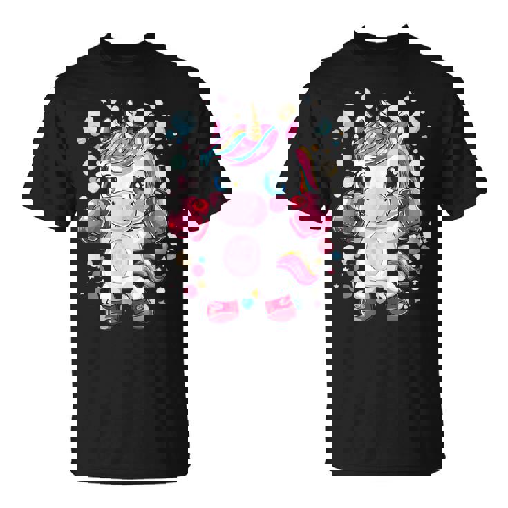Lindo Unicornio De Boxeo Camiseta unisex