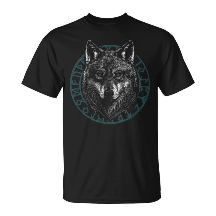 Lobo Ojos Azules Iconosikingos Camiseta unisex