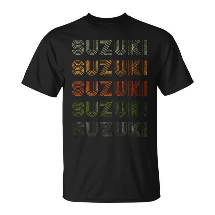 K様鈴木様 Suzuki Japanese Family Name Retro Vintage T-Shirt - Seseable