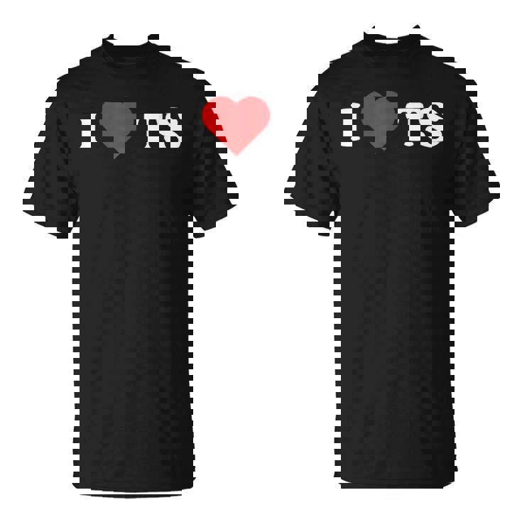 I Love Ts I Heart Ts Y2k Aesthetic Red Heart Camiseta unisex