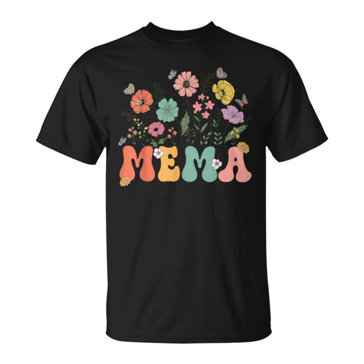 Mema For Grandma Wildflower Floral Women T-Shirt