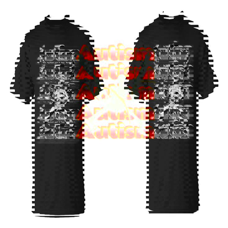 Meme Autism Skeleton Camiseta unisex