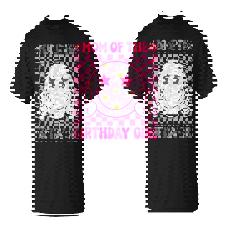 Mom Of The Birthday Girl Groovy Birthday Ns Girls Preppy T-Shirt