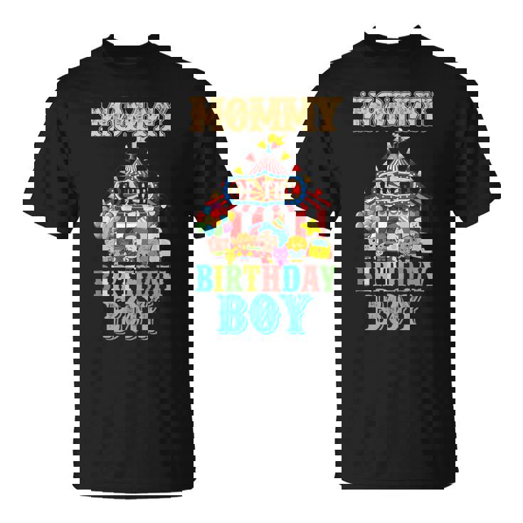 Mommy Of The Birthday For Boy Circus Carnival Theme Party T-Shirt