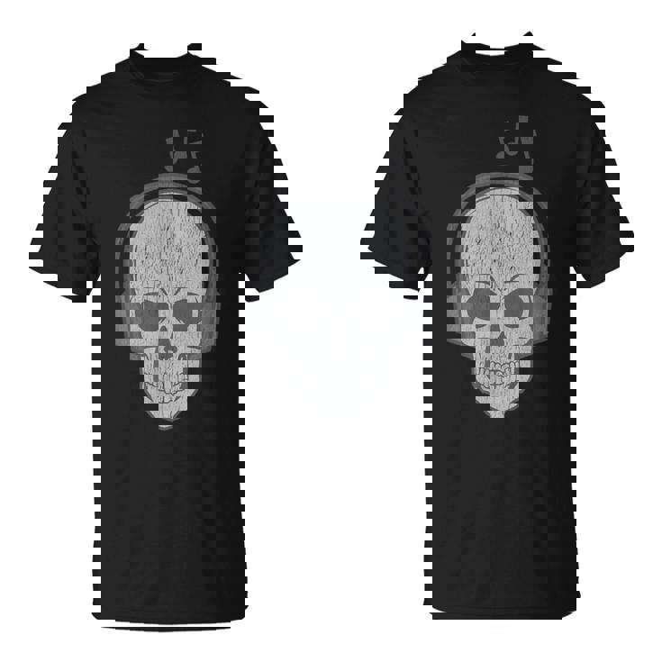 Music Skull DJ Disc Jockey Melophile Melomaniac Halloween T-Shirt