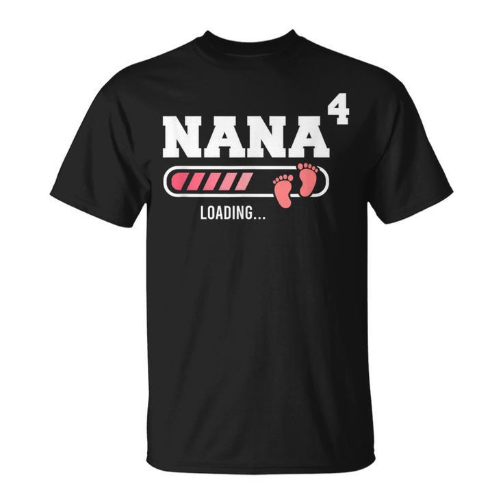 Nana 4 Fourth Time Nana Nana Of Four Mother's Day T-Shirt - Thegiftio