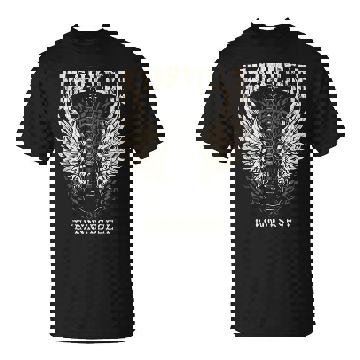 Nashville Tennessee Alas De Guitarraintage Sin Mangas Camiseta unisex
