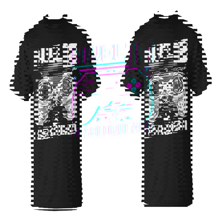 Nivel 18 Desbloqueado Cumpleaños 18 Años Camiseta unisex