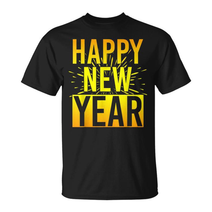 Nye New Year's Eve Party Confetti Fireworks Happy New Year T-Shirt