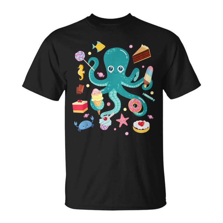 Octopus Cake Tentacle Sea Animals Children's T-Shirt