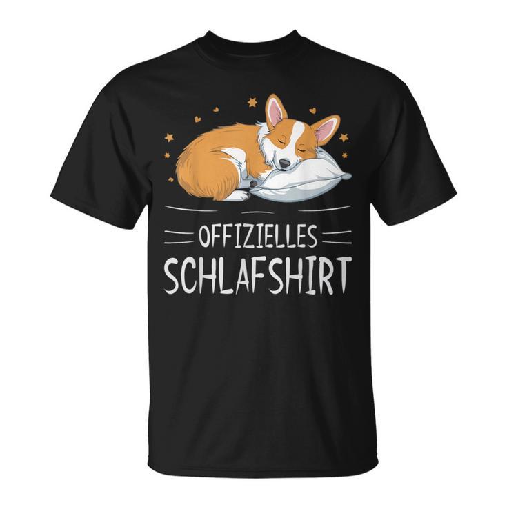 Official Sleep Corgi Dog Sleeping Chilling Dog T-Shirt