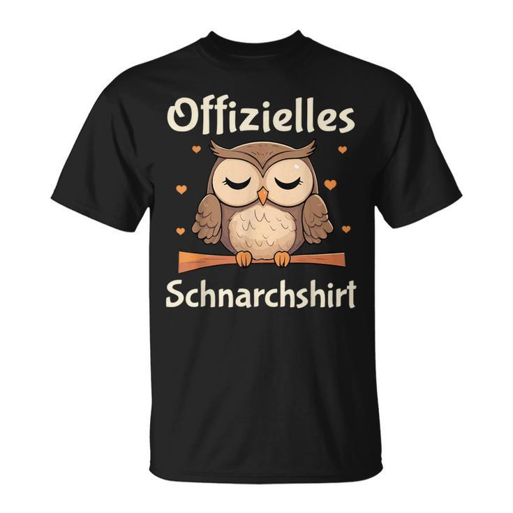 Official Snoring Pyjamas Owl Sleep T-Shirt