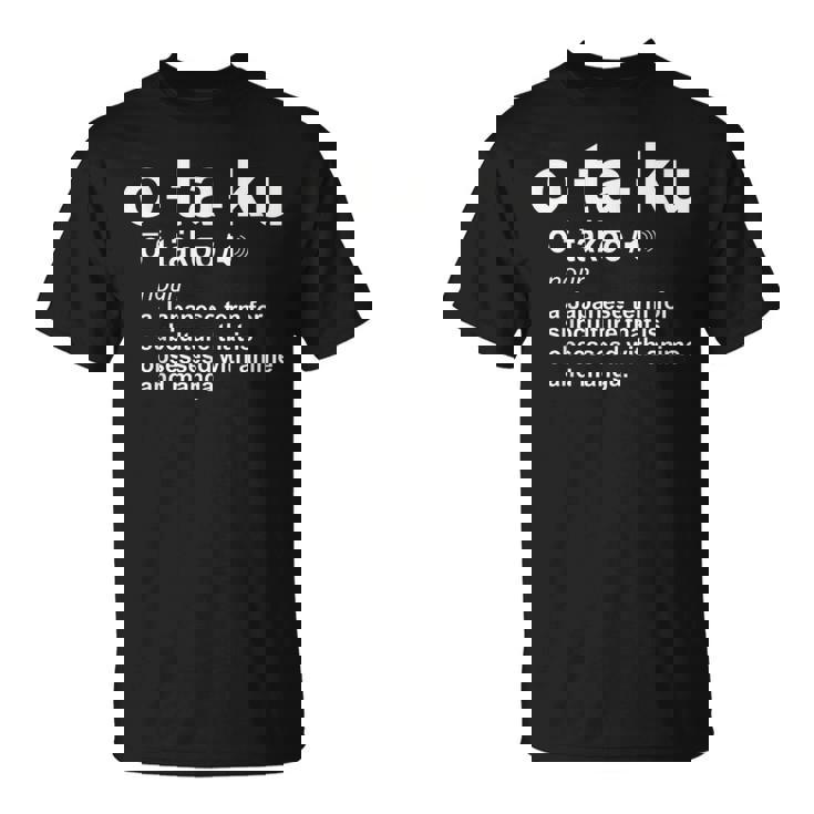 Otaku Définition De La Culture Du Dessin Animé Japonais T-Shirt