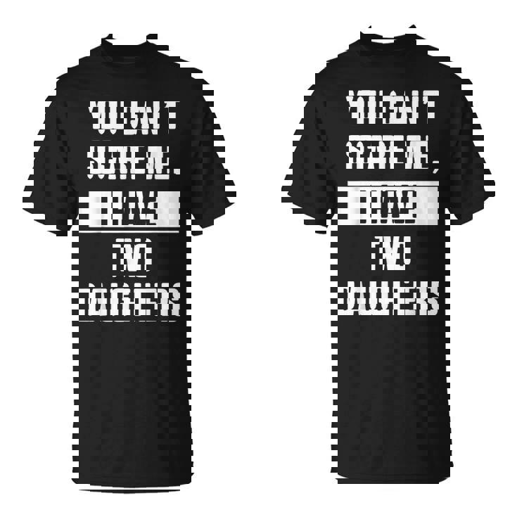 Padre 2 Hijas Papa Papa Padrastro Marido Día Del Padre Camiseta unisex