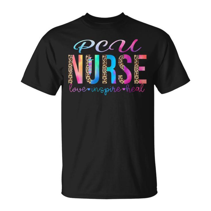 Pcu Nurse Love Inspire Heal Watercolor Small Black T-Shirt