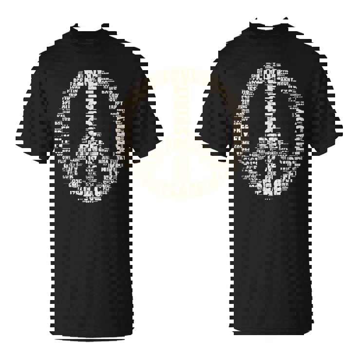 Peace Symbol Love Hippie Costume 60s 70s Peace Sign T-Shirt
