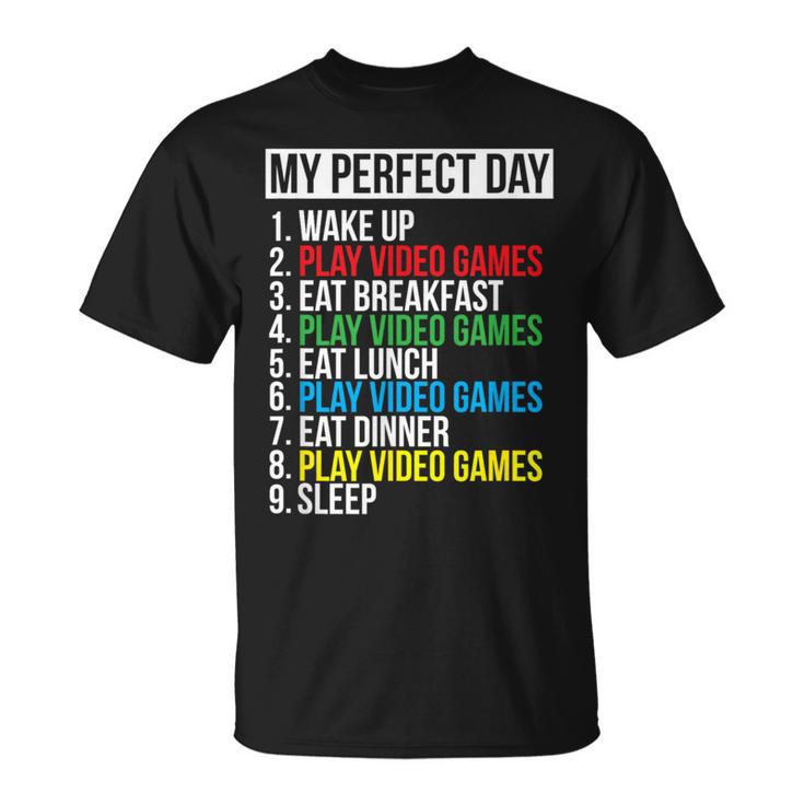 My Perfect Dayideo Games Cool Gamer T-Shirt